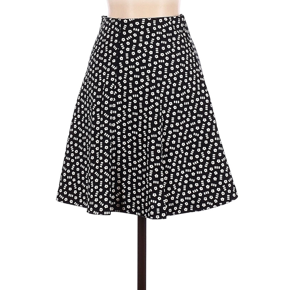 Black and White Uniqlo Skater Skirt